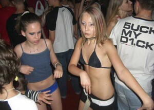 Night sex party young drunk chicks